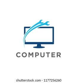 computer repair logo design