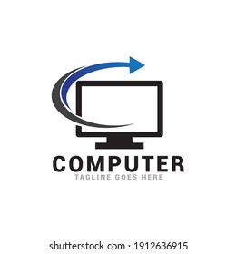 computer repair logo icon vector logo.