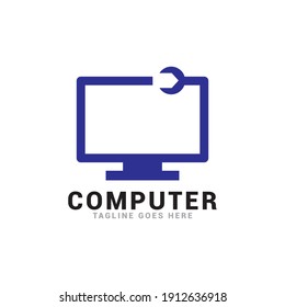 Computer Repair Logo Icon Vector Logo.