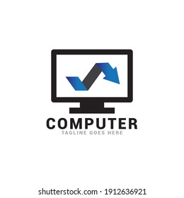 computer repair logo icon vector logo.