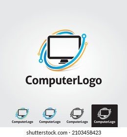 Computer Repair Logo Icon Vector Logo