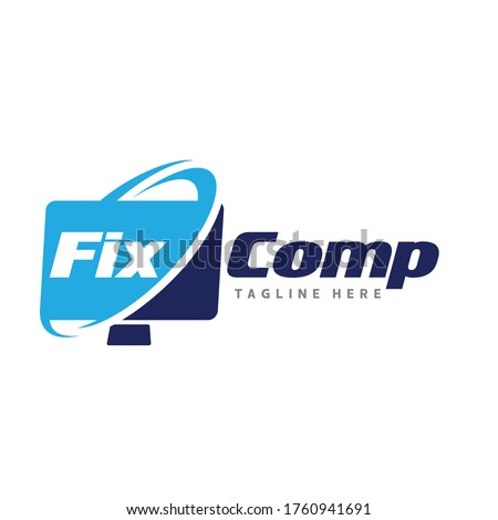 Computer Repair Logo. Computer Service Logo Vector