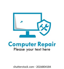 Computer Repair Logo Template Illustration Stock Vector (Royalty Free ...