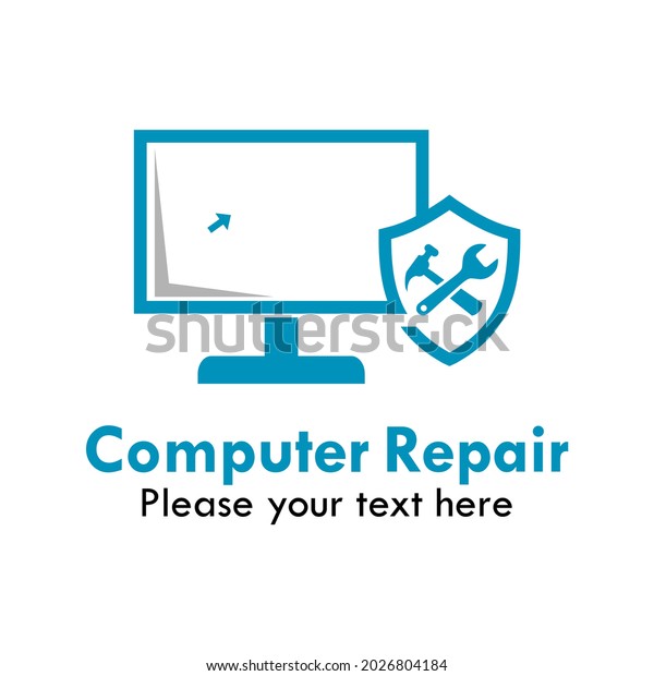 Computer Repair Logo Template Illustration Stock Vector (Royalty Free ...