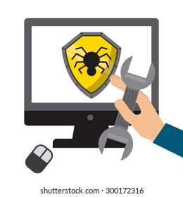 computer repair service design, vector illustration eps10 graphic 