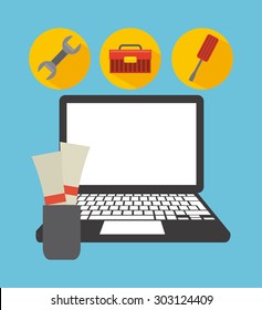 computer repair service design, vector illustration eps10 graphic 