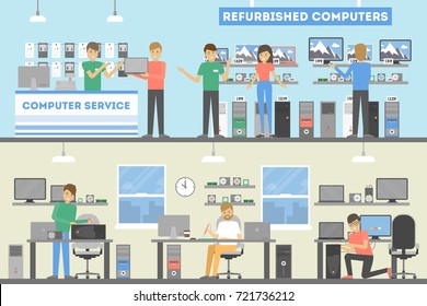 Computer repair service. People fix broken hardware.