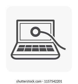 Computer repair and tool icon.