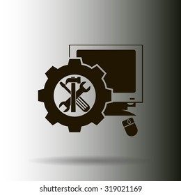 computer repair. vector icons