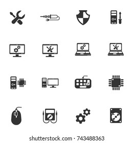 computer repair vector icons for your creative ideas