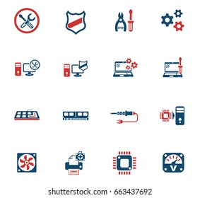 computer repair web icons for user interface design