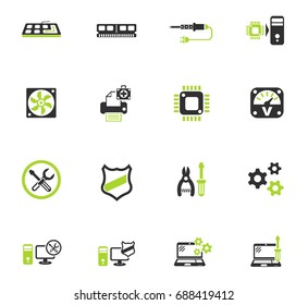computer repair web icons for user interface design
