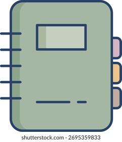 computer report linear color icon design