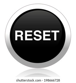 computer reset button illustration isolated on white