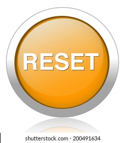 computer reset button illustration isolated on white
