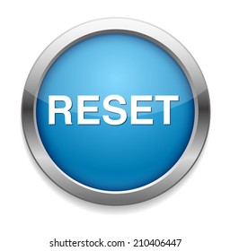 Computer Reset Button Illustration Isolated On White