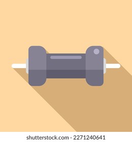 Computer resistor icon flat vector. Electrical circuit. Central energy