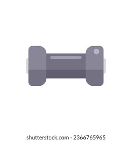 Computer resistor icon flat vector. Electrical circuit. Central energy isolated