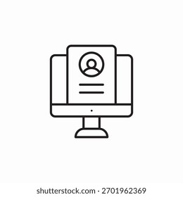 vetor de sinal de ícone de retomada de visualização do computador