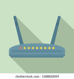 Computer router icon. Flat illustration of computer router vector icon for web design