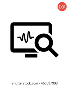Computer scan Icon Flat Style Isolated Vector Illustration