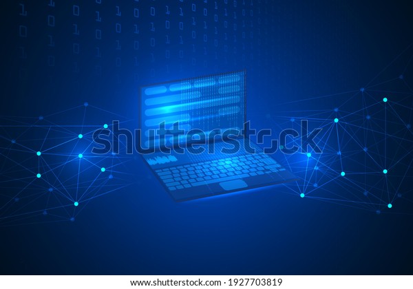 Computer Science Binary Code Technology Abstract Stock Vector (Royalty ...