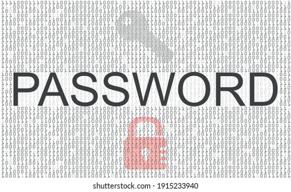 Computer science is a binary number system. Programming, coding, hacker concept. Vector illustration