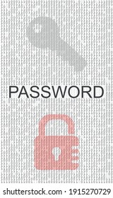 Computer science is a binary number system. Programming, coding, hacker concept. Vector illustration