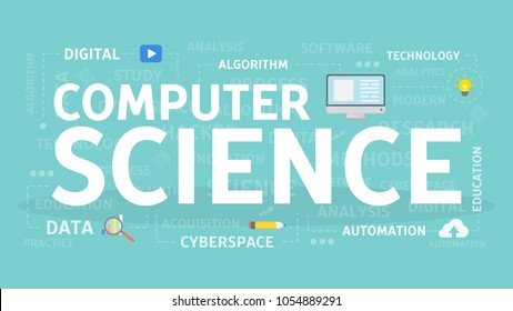 Computer science concept illustration. Idea of coding.