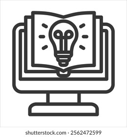 Computer Science Course Outline Icon Vector Illustration