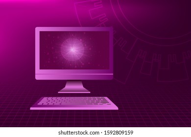 Computer science digital technology background. Hight security and protection background. Privacy and secure from cyberattack.