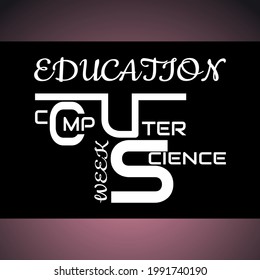  Computer Science Education Week . Geometric Design Suitable For Greeting Card Poster And Banner