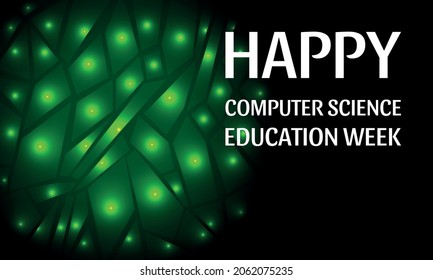 Computer Science Education Week .Geometric Design Suitable For Greeting Card Poster And Banner