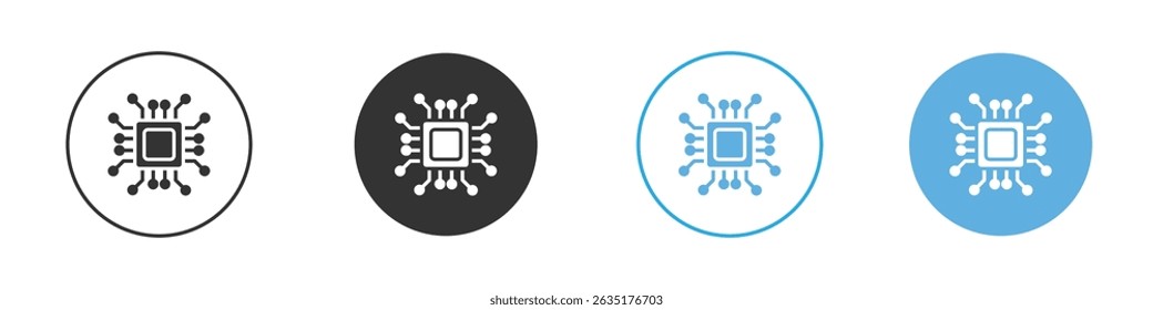 Computer science icon Editable flat style, illustration icons