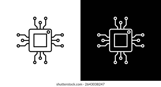 Computer science icon Flat style logo vector. perfect for UI designs