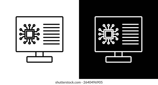 Computer science icon Graphic vector set for ui design