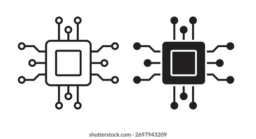 Línea de iconos de informática. eps 10 Ilustración vectorial