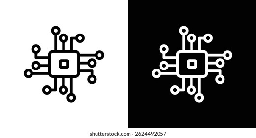 Computer science icon. Logotype vector set