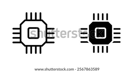 Computer science icons collection in Filled flat and thin line style.