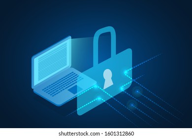 computer science security protection from cyberattack and hacker. cyber security from basic on abstract background.