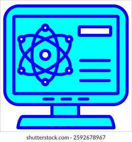 Computer Science Simple Icon Vector Illustration Concept