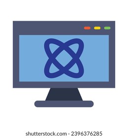 Computer Science Vector Flat Icon For Personal And Commercial Use.
