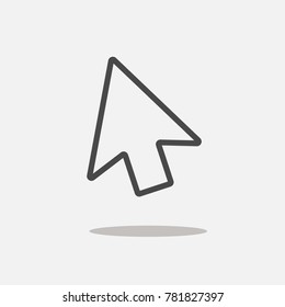 computer screen arrow mouse touchpad select anchor for websites and commercials vector icon