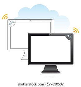 computer screen characters white and black