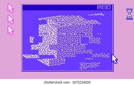 Computer screen with Command-line interface or console terminal. Concept of ransomware or malware program.