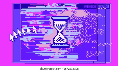 Computer screen with Command-line interface or console terminal. Concept of ransomware or malware program.