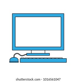 Computer screen and cpu