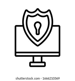 computer screen with digital technology in white background vector illustration design