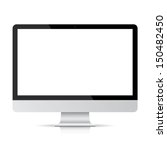 computer screen display isolated on white background