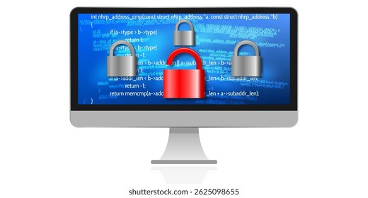 A computer screen displaying information related to cybersecurity and data protection - Powered by Shutterstock - Get 15% off with code: PIKWIZARD15